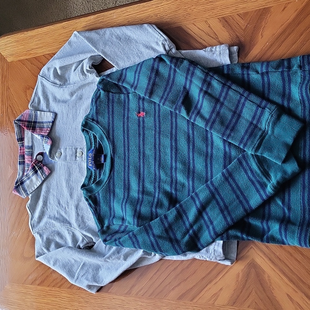 Polo and Crewcuts - Boys Long sleeve shirts - size 4-5